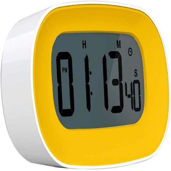 Cronômetro digital de cozinha, temporizador, despertador, grandes dígitos em negrito, 12 24 horas, contagem regressiva280i