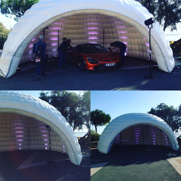 Белый Оксфордский надувный купольный палатка свадебная диско -газон Marquee Air Igloo Bar Luna Building Build