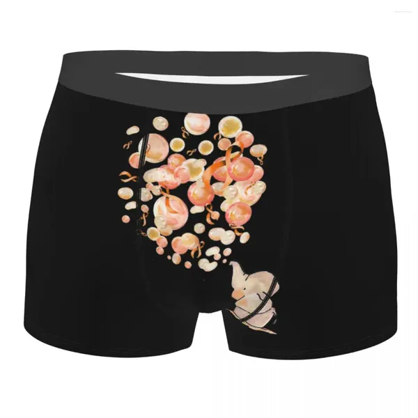 Cuecas humor calcinha masculina elefante laranja balões homens boxer roupa interior algodão para masculino tamanho grande lote macio