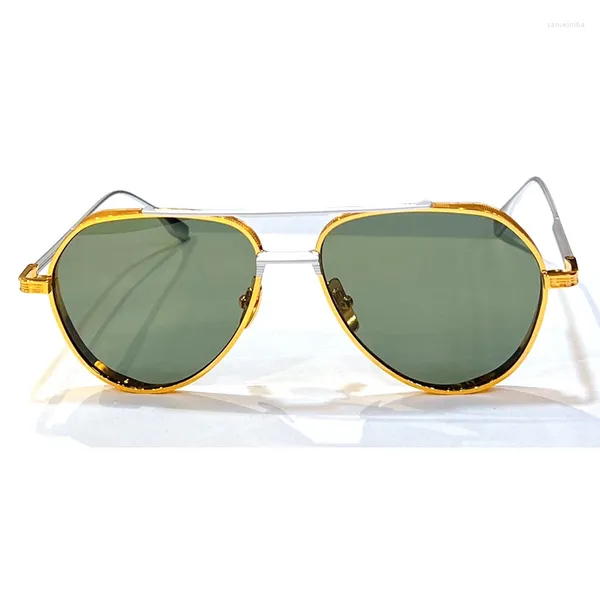 Óculos de sol 2024 clássico piloto cor gradiente lente senhoras luxo metal grosso quadro moda protetor solar férias sunglasse