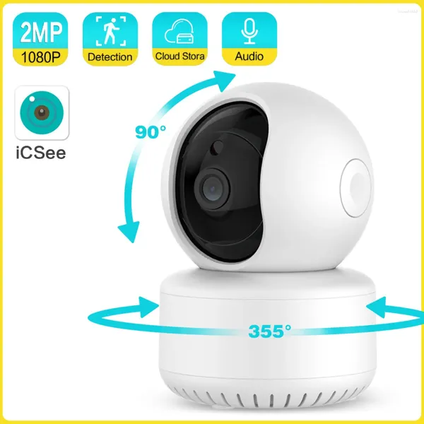 Telecamere IP audio Baby monitor wireless Sorveglianza domestica intelligente Telecamera WiFi HD interna con rilevamento automatico del rilevamento umano