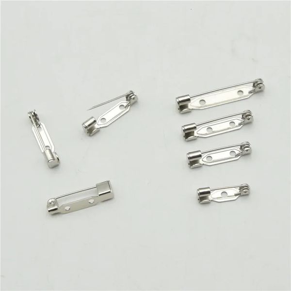 100 peças base de broche de segurança de alta qualidade barra traseira suporte de crachá broche pinos diy busca de joias 240119