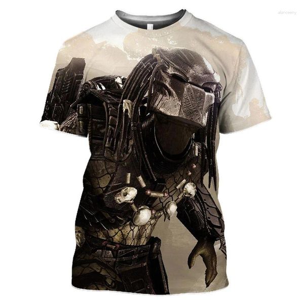 Erkekler Tişörtleri Est Predator 3D baskı tişörtleri erkekler kadın moda o-yaka sokak kıyafeti büyük boy gömlek harajuku çocuk çocuk tees üstleri giyim