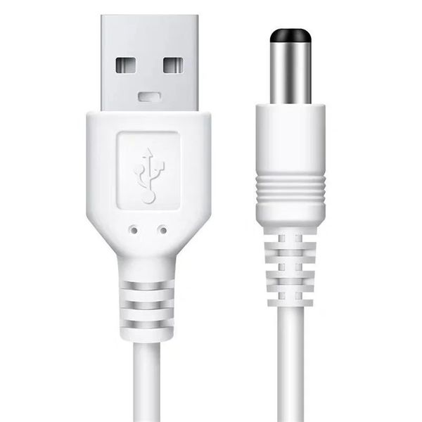 Провод для зарядки лампы для ногтей, USB-динамик, вентилятор, белый провод, провод для зарядки радиатора компьютера, провод питания постоянного тока 5,5 * 2,1