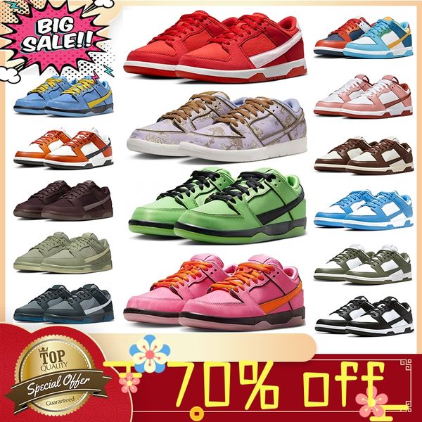 uomo donna panda scarpe da corsa basse San Valentino Triple Pink Panda Blossom Pastoral Print Setsubun Night Sky Buttercup scarpe da ginnastica basse scarpe da ginnastica sportive