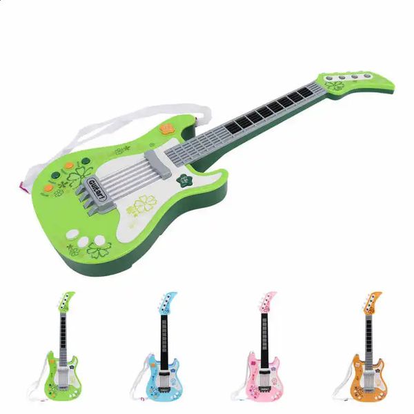 Strumenti Simulazione per bambini Chitarra elettronica Modalità multiple Giocattolo intelligente Plastica per bambini Strumento musicale Musica 240124