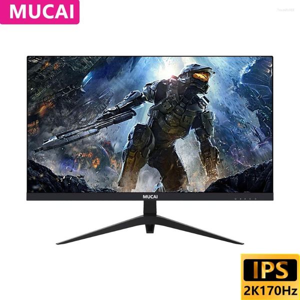 İnç 2K Monitör 170Hz Masaüstü PC LCD Ekran Oyun Düz Panel Ekran Bilgisayar LED 2560 1440 HDMI Uygun/DP