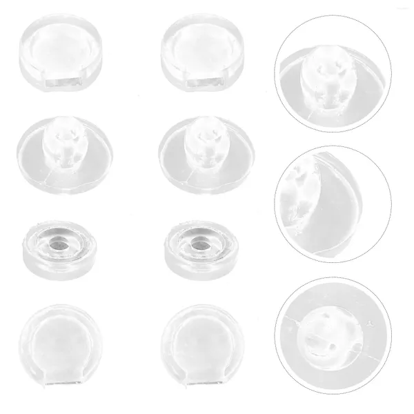 Sırtlar Küpe 100 PCS Küpe Pedleri Yastıklarda Klipler Kadınlar için Kulak Silikon Ped