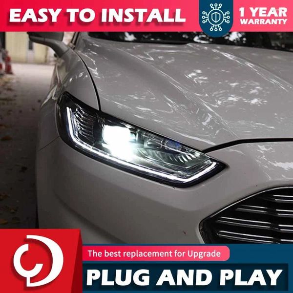 Sistema de iluminação 2 peças akd bens de carro para ford fusion mondeo 2013-2024 lâmpada principal led farol duplo projetor faróis substituição