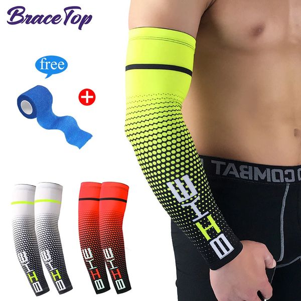 Bracetop 1 par legal men ciclismo correndo bicicleta uv proteção solar manguito capa protetora braço manga bicicleta esporte braço mais quente manga 240124