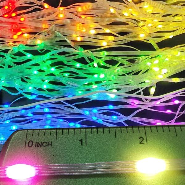 Cordas 20m400leds ws2812b led string dreamcolor luzes de natal rgbic iluminação endereçável cortina inteligente luz diy