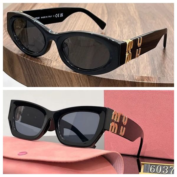 Moda Miu óculos de sol designer mulher moldura oval óculos de sol de luxo mulheres anti-radiação UV400 personalidade mens retro óculos placa de alta qualidade lunettes de alto valor