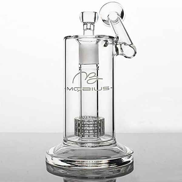 Echte Mobius-Glasbongs, Wasserpfeifen, Wasserpfeife mit abnehmbarem Mund, Stereo-Matrix-Perkolator, Dab-Rig, Shisha, 18-mm-Gelenk