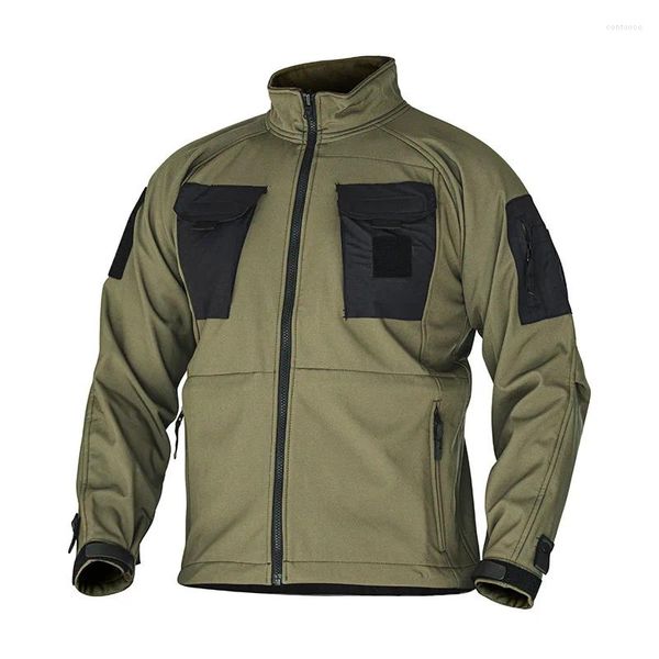 Jaquetas de caça inverno velo impermeável esqui para homens softshell traje montanhismo militar tático jaqueta beisebol casaco casual