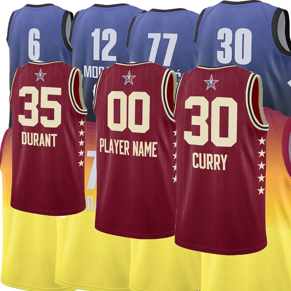 Maglie da basket 24 stagioni all star Luka Doncic Stephen Curry Shai Gilgeous Alexander LeBron James Nikola Jokic Kevin Durant Devin Booker Paul George Edwards