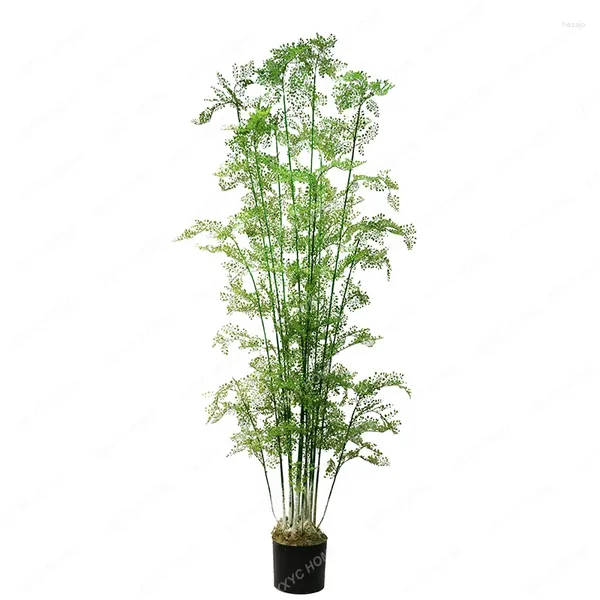 Fiori decorativi Simulazione Adiantum Osso nero Felce Albero Pavimento Bonsai Cortile interno Foresta Stile naturale