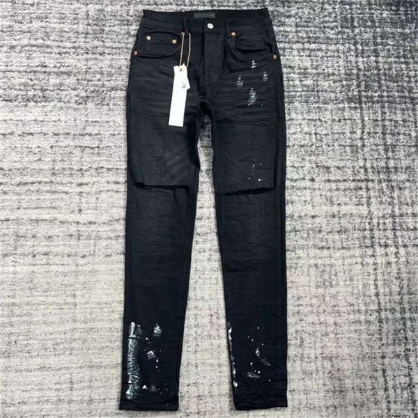 Lila Jeans Männer Tag Unisex Jeans zerrissene Röhrenjeans Hosen für dhgate Gewaschene alte Kleidung Hosen Pantalones Jeans Jeans der Luxusmarke