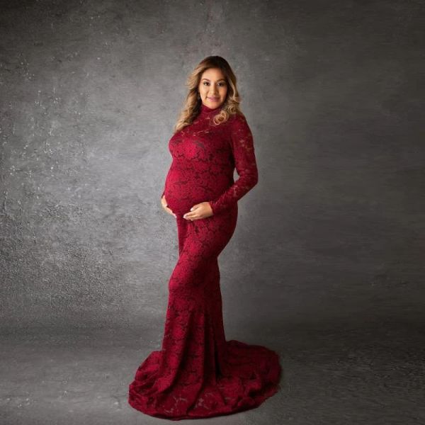 Платья Baby Shower Кружевные платья для беременных для фотосессии Длинное нарядное платье для беременных Элегантное платье макси для беременных Опора для фотографий