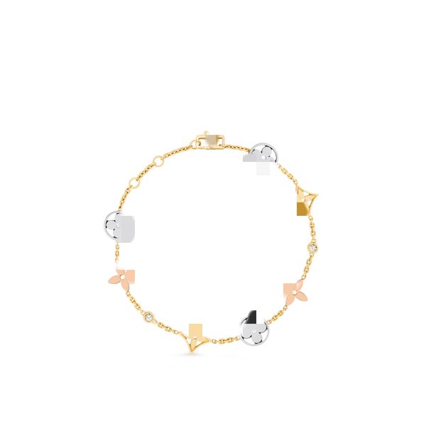 2024luxury V brand Kleeblatt-Armband Feminin und verspielt verschmelzen drei Blumen glücklich zu einem kostbaren Blumenstrauß in Gelb-, Weiß- und Roségold.