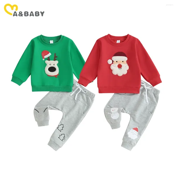 Giyim Setleri Mababy 6m-3y Noel Bebek Bebek Erkek Kıyafet Uzun Kollu Geyik Üstler Pantolon Bebek Toddler Çocuk Noel Kostümleri Kıyafetler