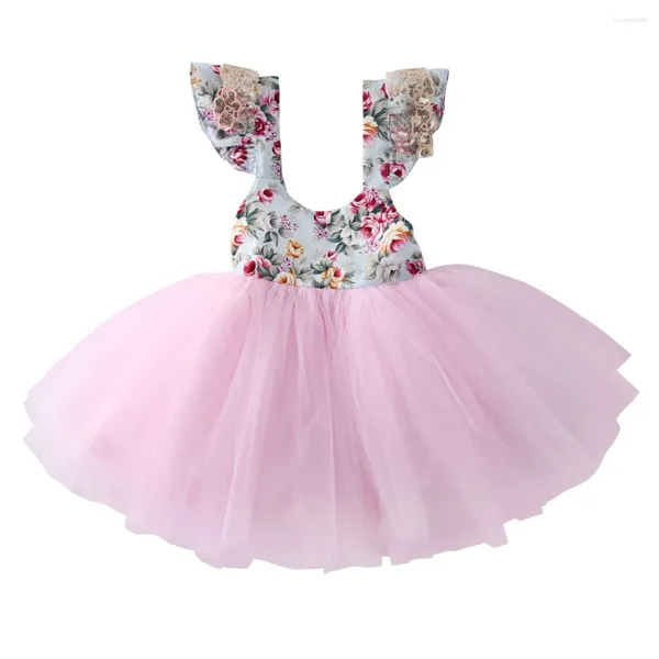 Mädchen Kleider 0-5Y Kleinkind Kind Mädchen Prinzessin Kleid Blumen Spitze Tüll Hochzeit Geburtstag Party Tutu Festzug Kinder Kleidung Kostüme