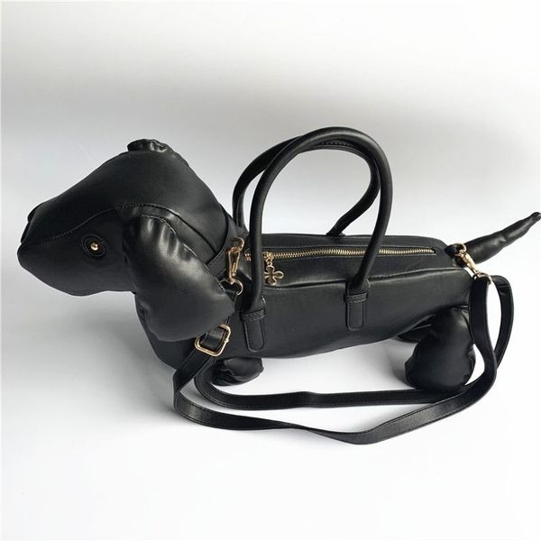 2020 женская сумка через плечо с рисунком животного, индивидуальная мягкая кожа, креативная сумка в форме собаки, сумка-мессенджер Bag232B