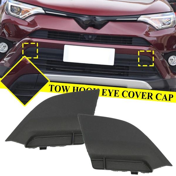 Todo o terreno rodas 2 pçs frente gancho de reboque capa pára reboque reboque direita esquerda tampa para toyota rav4 xa40 2024-2024 ue 532850r080 532860r080