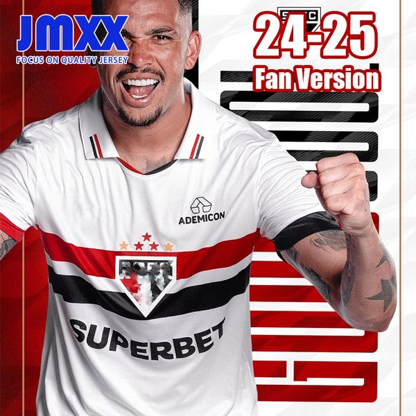 S-4XL JMXX 24-25 SAO PAULO JERSEYS SOBESTEYS TODOS PATROCINAR HOME APARENDO MENS DILIÇÕES JERSEY MAN CILDA DE FUTEBOLE 2024 2025 VERSÃO DE FAN