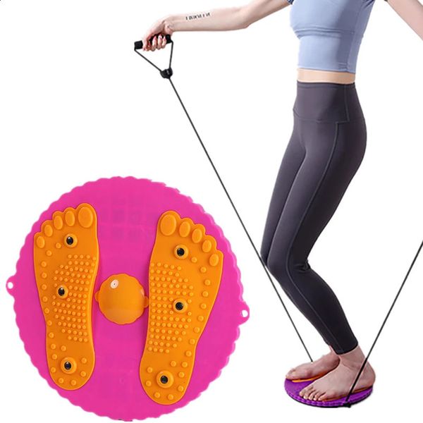 Twist Waist Disc Balance Board Home Gym Fitness Twister Aerobic Rotierende Sport Magnetmassage Wackelplatte mit Zugseilen 240123