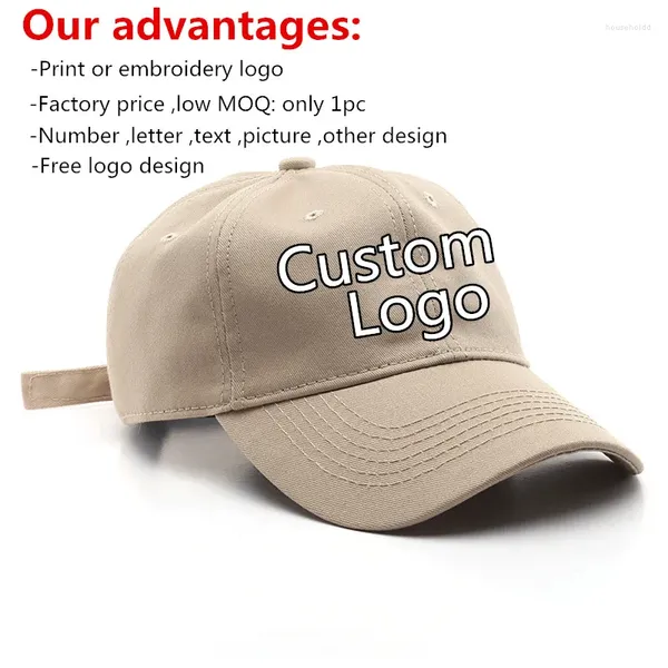 Top kapaklar özel logo kamyoncu şapka açık hava erkek kadınlar rahat pamuk beyzbol şapkası baba şapkalar snapback golf