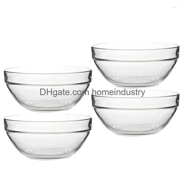 Set di stoviglie 4 pezzi Bozai Cake Bowl Uso quotidiano Stampi per gelatina Ciotole trasparenti Contenitore per dessert per la consegna di gocce di latte Dhq1I