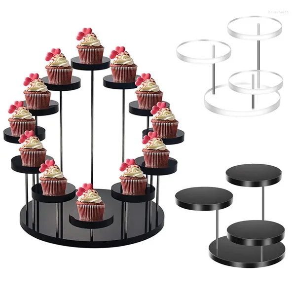 Strumenti da forno Torta acrilica Dessert Rack Espositore per cupcake Espositore per baby shower Porta decorazioni per feste di compleanno di nozze