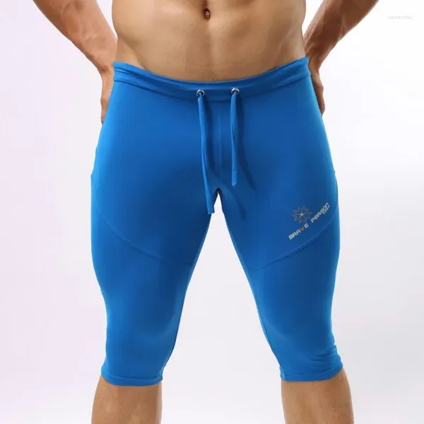 Calcinhas masculinas drop PESSOA BRAVA Ice Silk Swim Trunks Calças Médias Ciclismo Ginásio Transporte