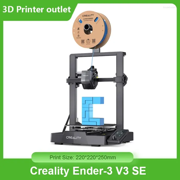 Impressoras Creality Ender-3 V3 SE Impressora 3D com CR Touch Auto Nivelamento 220 250mm Tamanho de Impressão Sprite Extrusora Direta Estável Dual Z-axis