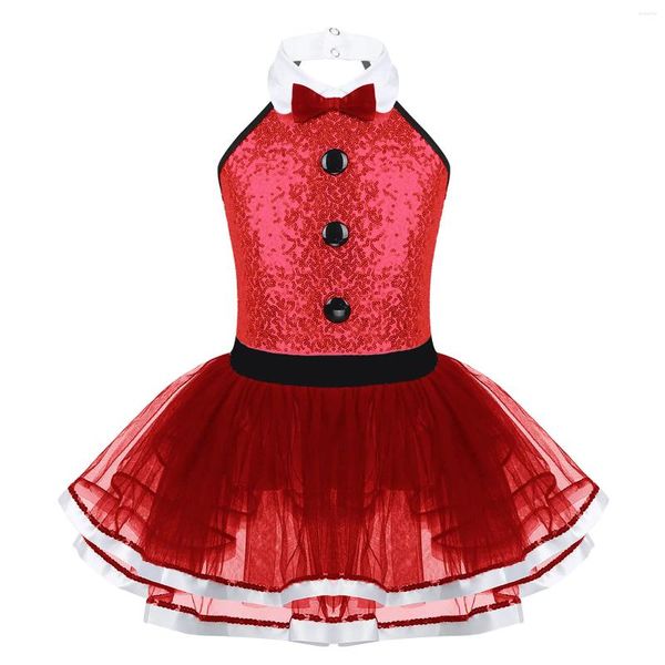 Bühne tragen Pailletten Mädchen Ballett Tutu Kleid Kinder Weihnachten Weihnachten Jahr Cosplay Dancewear Für Moderne Latin Jazz Tanzen Leistung Kostüm