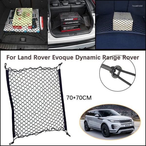 Organizador de carro tronco rede gancho para land rover evoque faixa dinâmica bagagem malha elástica armazenamento carga net organizar acessórios