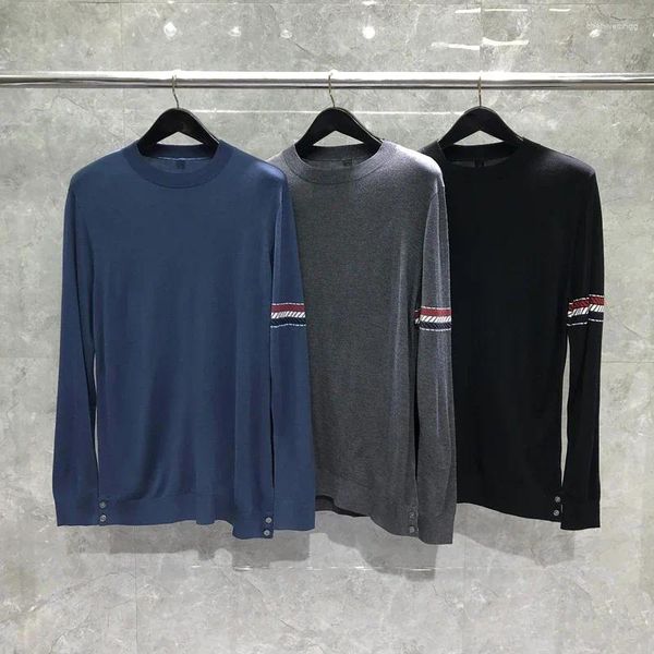 Männer Pullover Tops Luxus Gestreiften Design Original Sweatshirt Hohe Qualität Unisex High-end Casual Herbst Winter Pullover Shirts