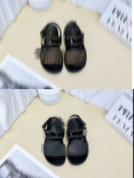 Menina sandália sapato cor marrom designer criança menino verão chinelos tamanho 26-35 moda bebê meninos sandália enviar com caixa