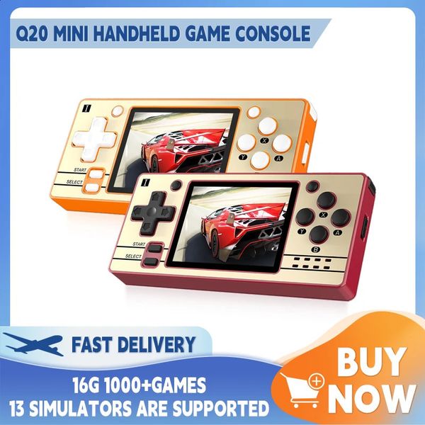 Powkiddy Q20 Mini Console de jogos Consoles portáteis de código aberto 2,4 polegadas OCA Full Fit IPS Screen Game Players para PS/GBA/SFC/NES etc 240124