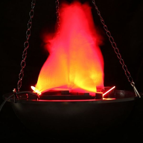 Simulazione elettronica Fiamma finta Fuoco Lampada a sospensione Braciere Luce per Church Bar Decorazioni per feste Bacino sospeso simulato artificiale E Y2077