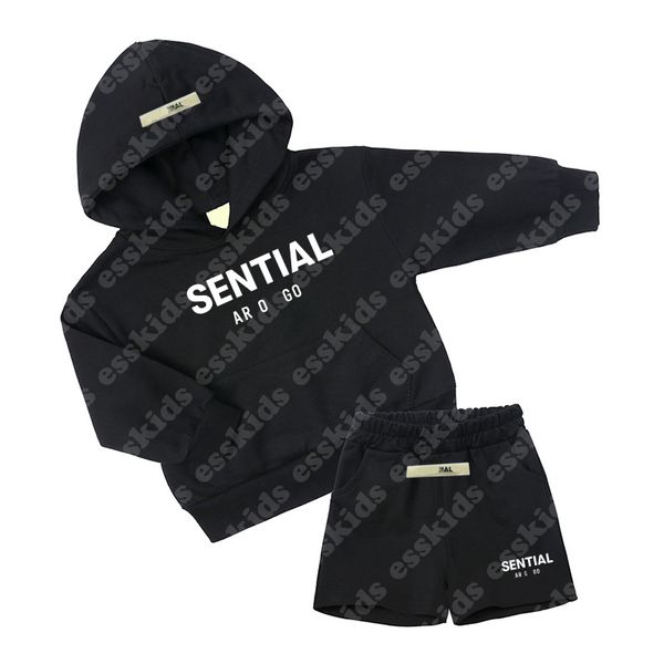 Tute di lusso per bambini Ess Ragazzi Ragazze Abiti firmati Felpe con cappuccio pullover per bambini Set di peluche in due pezzi sasakid-12 Felpa con cappuccio per bambini Felpa con cappuccio Big Kid Bambino