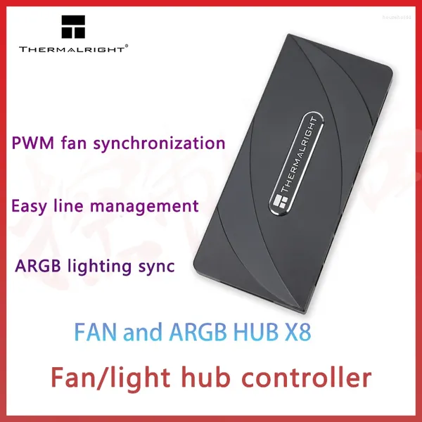 Bilgisayar Soğutma Termalright Fan PWM Hub X8 Anakart Senkronizasyonu/4pin 3pin 5V Argb 140x64x16mm