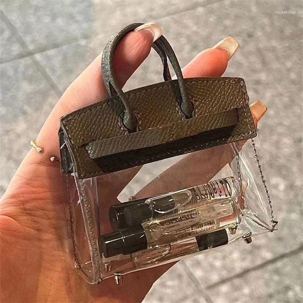 Schlüsselanhänger Modische zarte Damenhandtasche Schlüsselanhänger Zubehör transparente Schlüsselanhänger Minitaschen