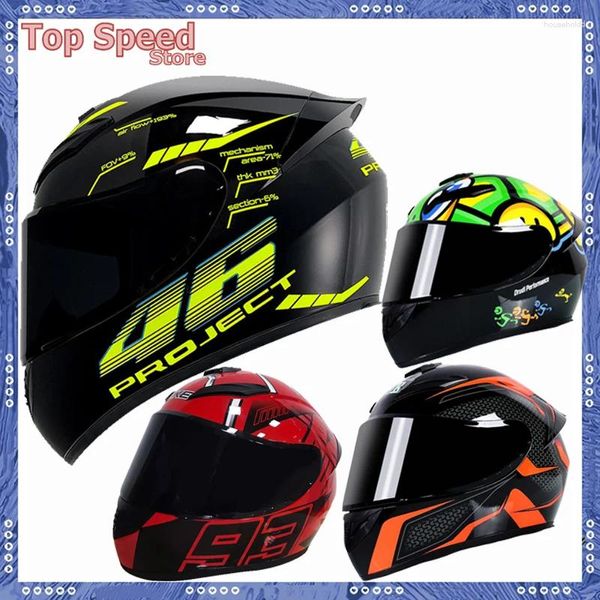 Capacetes de motocicleta ABS Capacete Full Face Big Tail Racing Off-Road Running Homens Mulheres Quatro Estações