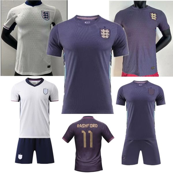 2024 25 Euro Cup England Jersey Kane ev uzak futbol formaları Saka pirinç FODE RASHFORD Sterling Maguire Grealish Bellingham Erkek Çocuklar Hayranlar Oyuncu Futbol Gömlek Kiti