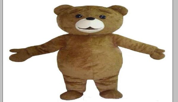 2018 de alta qualidade Teddy Bear Mascot Costume Cartoon Fancy Dress Fast Adult Size1616047