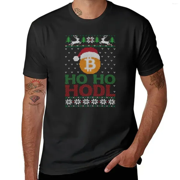 Regatas masculinas engraçado ho hodl suéter feio de natal btc moletom de natal camiseta roupas kawaii camisetas masculinas