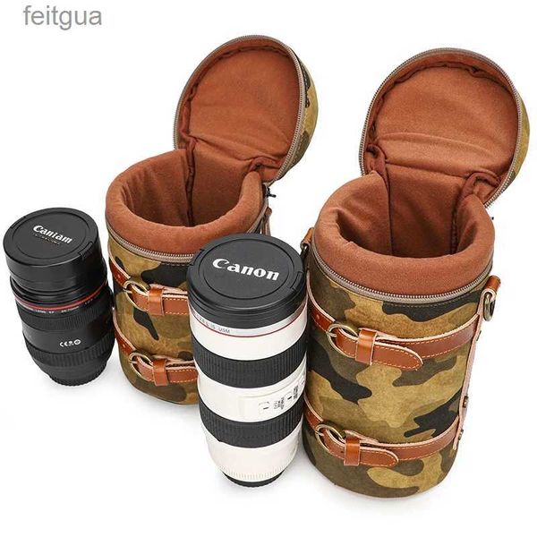 Acessórios para bolsa de câmera KOOGER Trendy Lens Case Bolsa acolchoada à prova d'água DSLR SLR Barril de armazenamento protetor para YQ240204