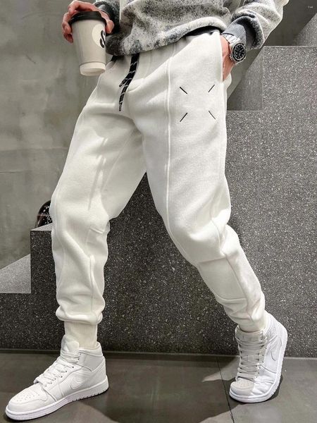 Pantaloni da uomo mmsixpants mmsix casual cotone alla moda in palestra harajuku per uomini 2024 Korea Fashion Emboridery Deaign Sport