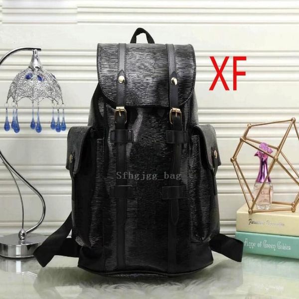 Women Backpack Men Travelling bags High Quality Black Red PU Leather Big capacity Lady backpacks Purse271L